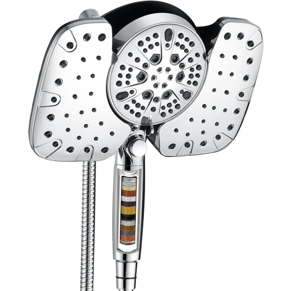 2-in-1 Shower Heads with Handheld Spray Combo: 10” Rainfall Shower Head & Hand Held Shower Head
2-in-1 Shower Heads with Handheld Spray Combo: 10” Rainfall Shower Head & Hand Held Shower Head