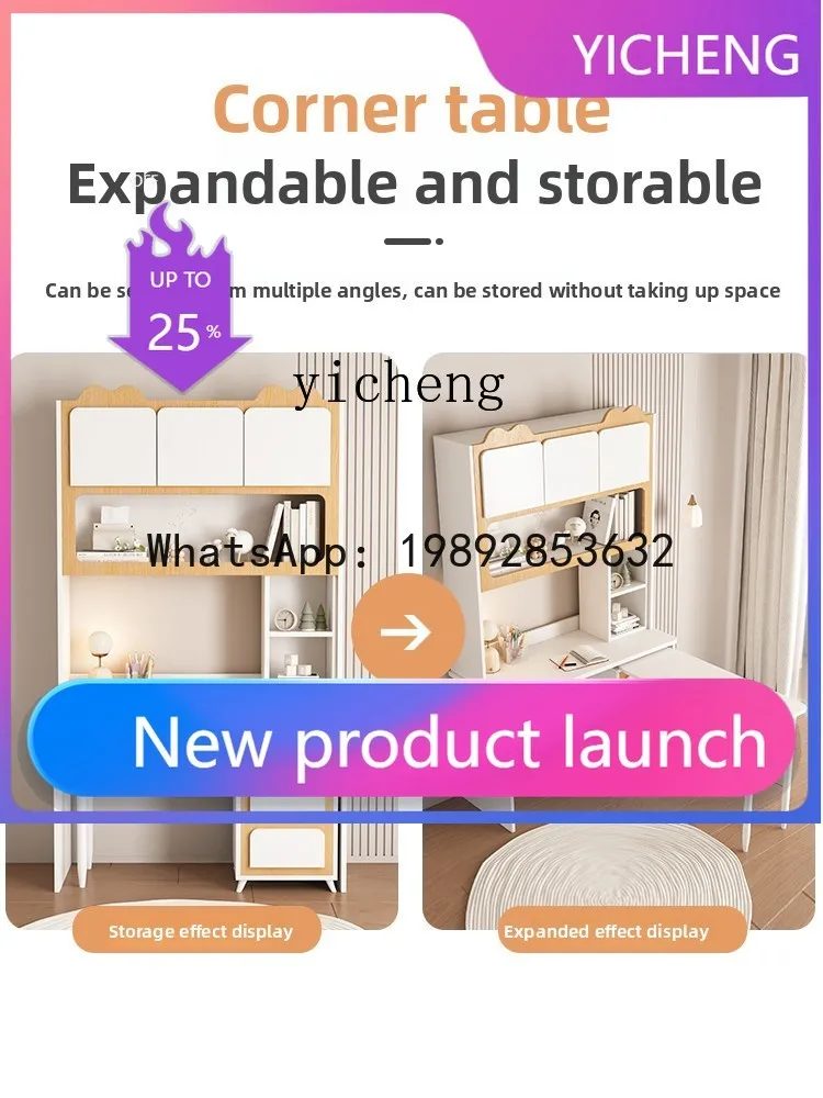 Desk Computer Rotating Home Bookshelf Integrated Folding Bookcase Dressing Table
Desk Computer Rotating Home Bookshelf Integrated Folding Bookcase Dressing Table