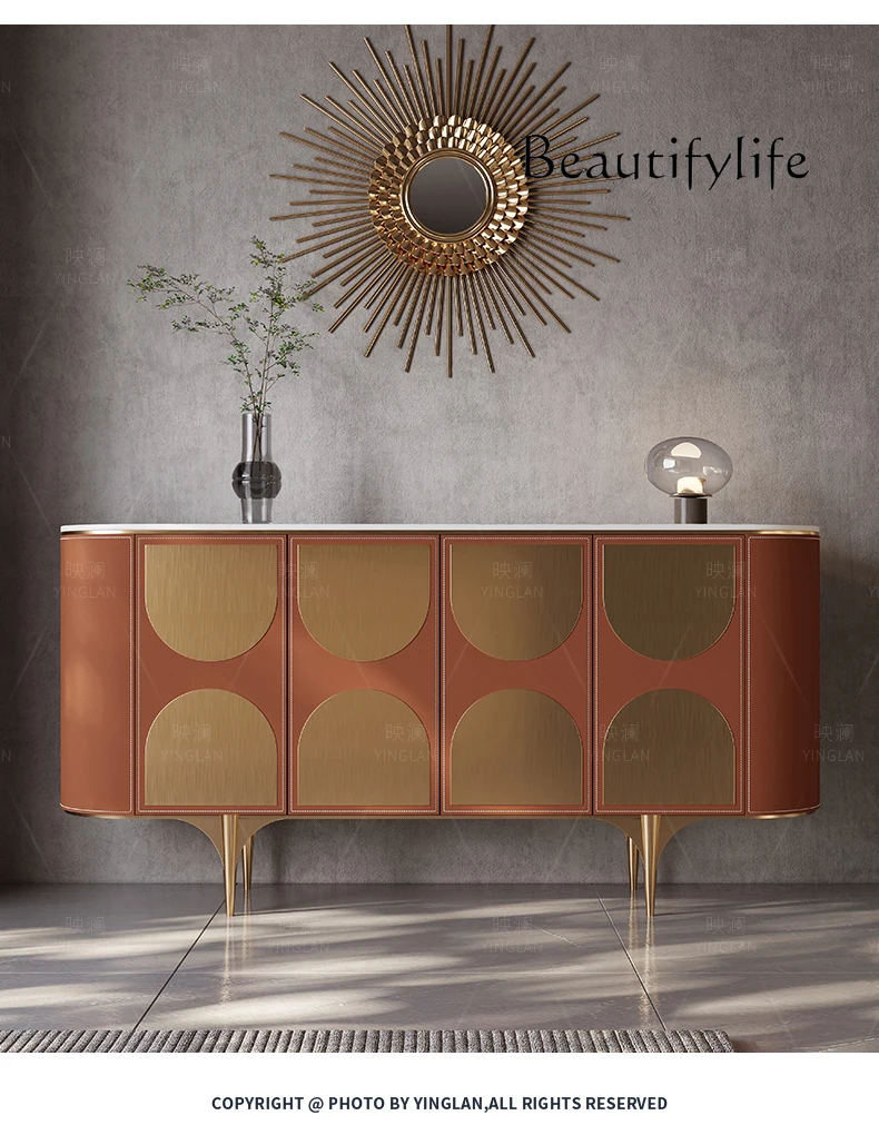 Side cabinet light luxury high-end Italian rock slab modern home foyer cabinet porch partition storage cabinet
Side cabinet light luxury high-end Italian rock slab modern home foyer cabinet porch partition storage cabinet