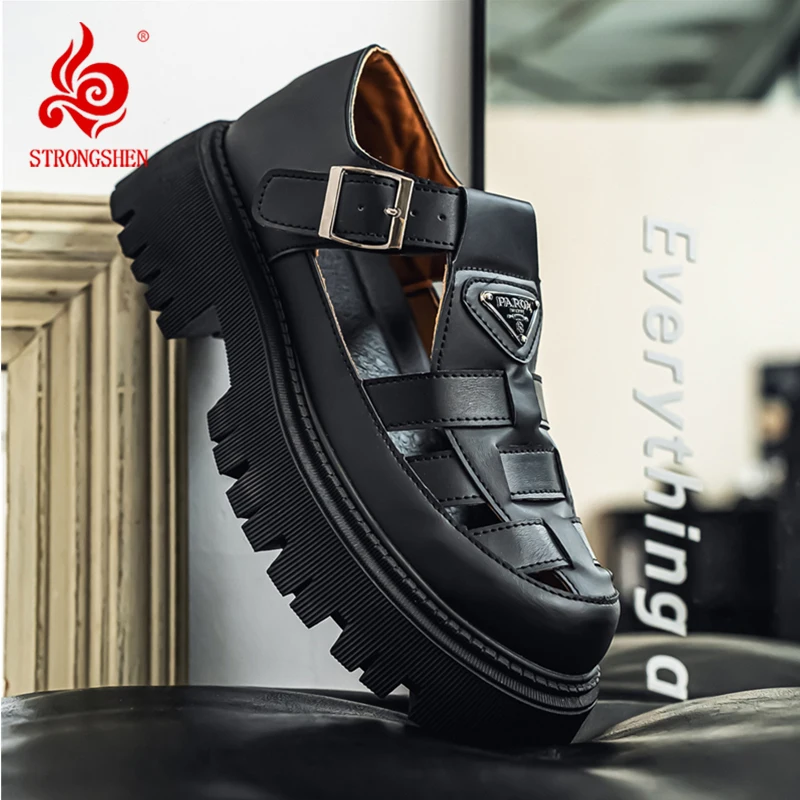 Men's Thick Sole Roman Sandals Summer Casual Closed Toe Platform Sandals Fashion Breath Non-slip Height Increased By 5cm Sandal
Men's Thick Sole Roman Sandals Summer Casual Closed Toe Platform Sandals Fashion Breath Non-slip Height Increased By 5cm Sandal