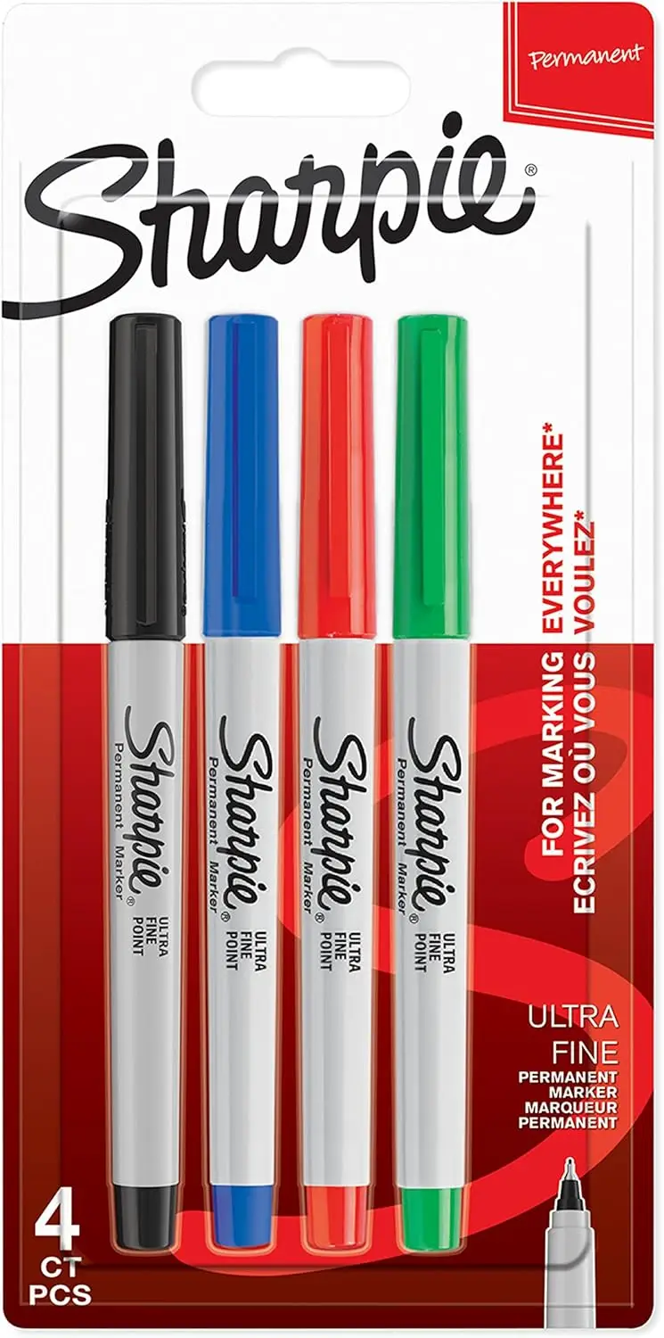 Ultra-Fine Point Permanent Markers, Assorted Classic Colors, 4 Count
Ultra-Fine Point Permanent Markers, Assorted Classic Colors, 4 Count