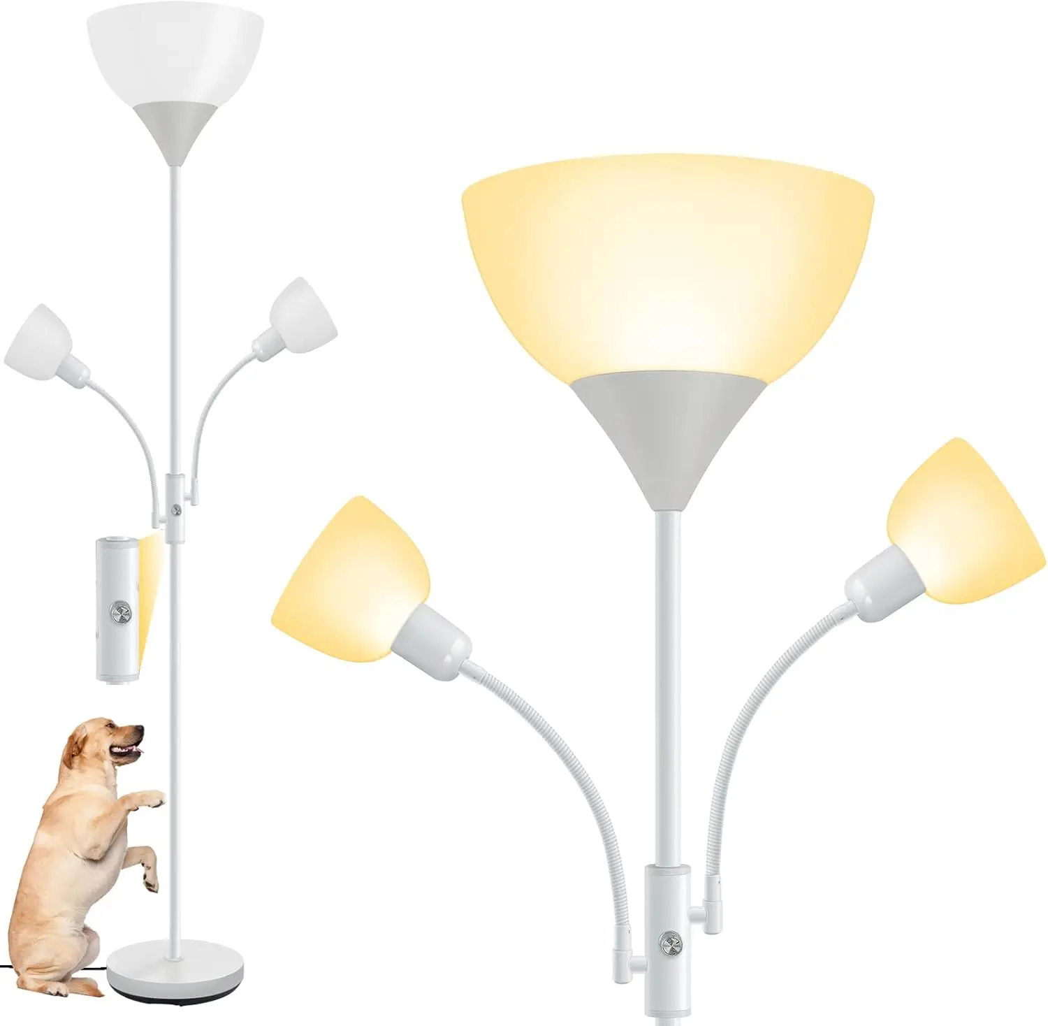 71" Modern Floor Lamp with 3 Lights, Adjustable Reading Lamps, E26 Base for Living Room Bedroom (No Bulb)
71" Modern Floor Lamp with 3 Lights, Adjustable Reading Lamps, E26 Base for Living Room Bedroom (No Bulb)