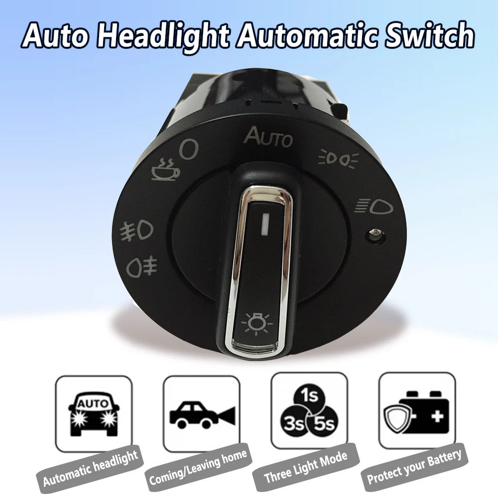 Auto Headlight Sensor Switch Fog Light Control Button for Volkswagen VW Golf MK4 MK5 Jetta Polo 9N Tiguan Touran Passat B5 Bora
Auto Headlight Sensor Switch Fog Light Control Button for Volkswagen VW Golf MK4 MK5 Jetta Polo 9N Tiguan Touran Passat B5 Bora