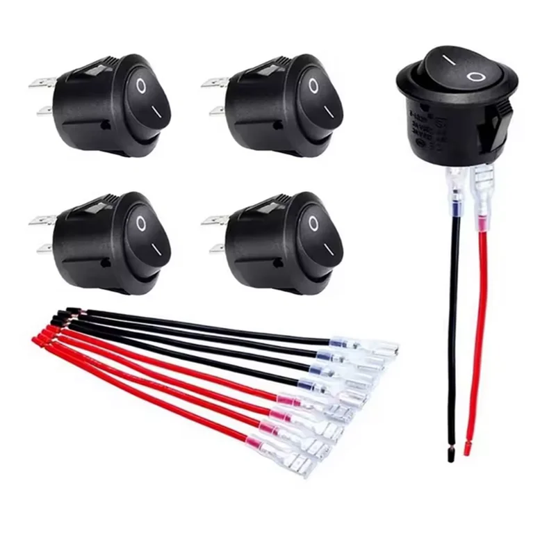 5PCS ON Off Round Rocker Switches SPST 20mm Mini 12 Volt DC Mini Circle Toggle Switch 12V for Car Automotive RV 2 Pin
5PCS ON Off Round Rocker Switches SPST 20mm Mini 12 Volt DC Mini Circle Toggle Switch 12V for Car Automotive RV 2 Pin