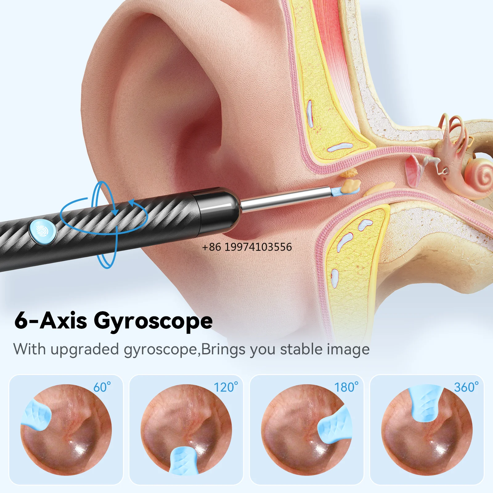 Tool All in One Kit with X6-White Visual Wireless Earwax Clean Endoscope Ear Cleaner Wax Removal
Tool All in One Kit with X6-White Visual Wireless Earwax Clean Endoscope Ear Cleaner Wax Removal