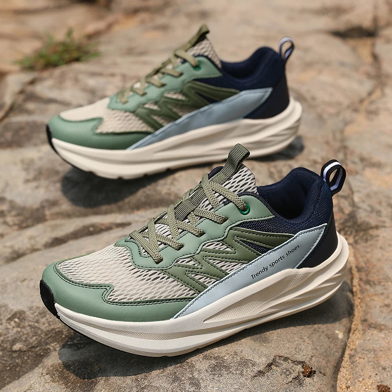 Ultra Light Men Training Shoes Slim Breathable Mesh Flexible Sole for Low-intensity Exercise and Short Outdoor Trips
Ultra Light Men Training Shoes Slim Breathable Mesh Flexible Sole for Low-intensity Exercise and Short Outdoor Trips