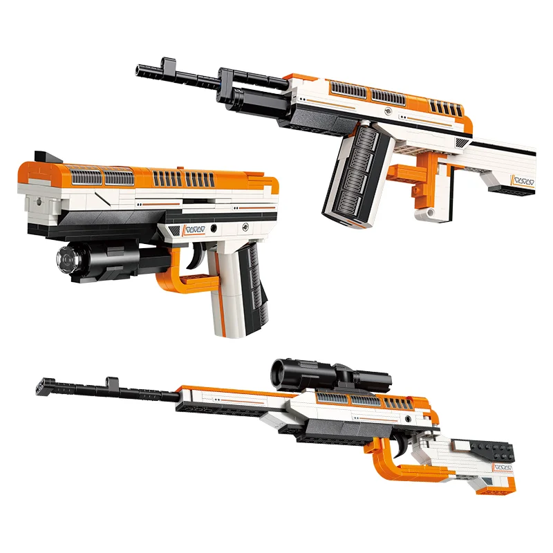 A building block gun that fires, an educational building toy for children, a gift for boys, a pistol model, a transforming weapo
A building block gun that fires, an educational building toy for children, a gift for boys, a pistol model, a transforming weapo