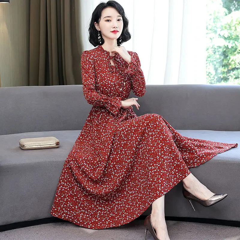 Women’s Floral Print Chiffon Maxi Dress Long Sleeve High Waist Elegant Fall 2026 Fashion Slim Fit Party Casual Dress
Women’s Floral Print Chiffon Maxi Dress Long Sleeve High Waist Elegant Fall 2026 Fashion Slim Fit Party Casual Dress