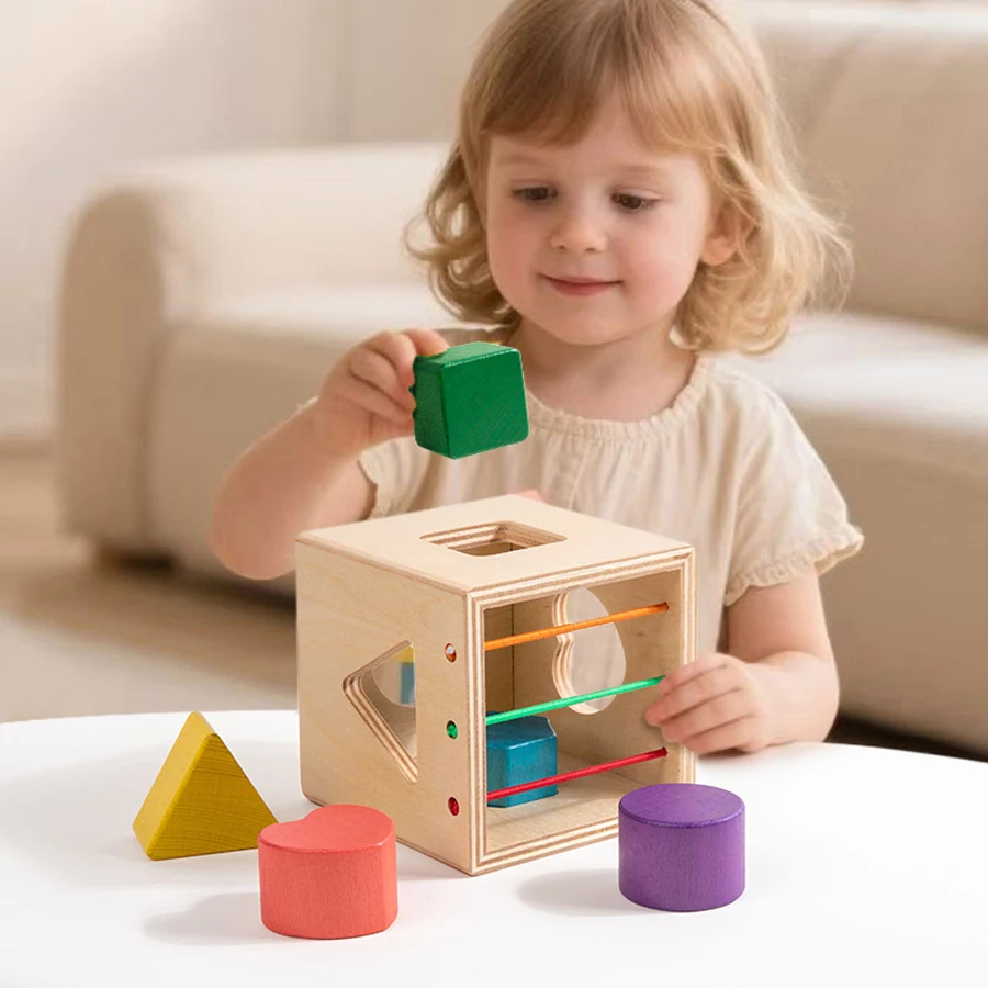 Деревянный сортер-коробка для малышей 1-3 лет, развивающая игрушка Монтессори с геометрическими блоками, обучающая сортировке по цвету для детей
Деревянный сортер-коробка для малышей 1-3 лет, развивающая игрушка Монтессори с геометрическими блоками, обучающая сортировке по цвету для детей