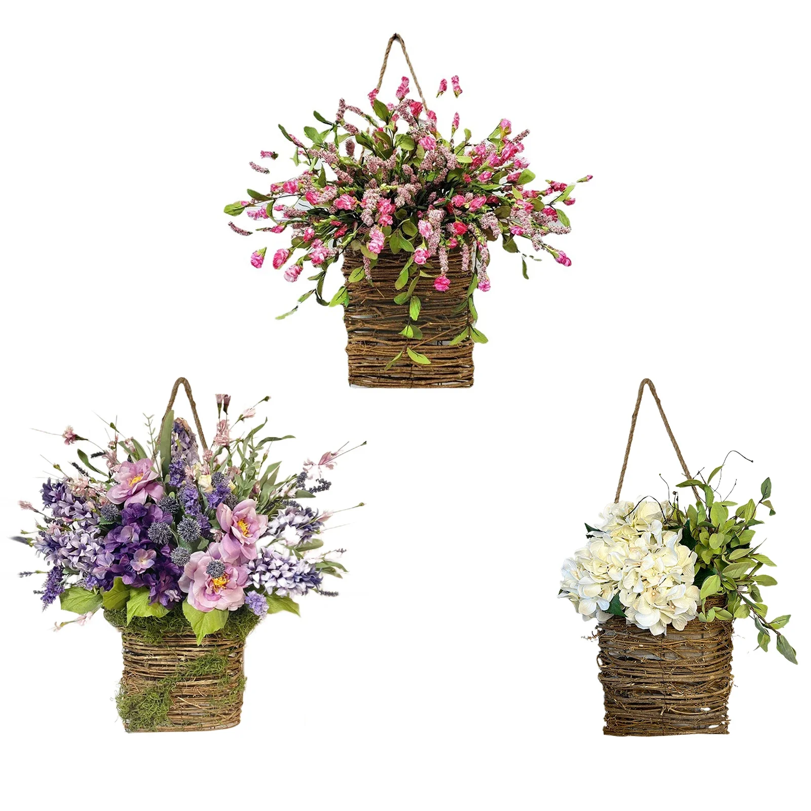 Vintage Spring Summer Simulation Hanging Basket Wreath, Pink Berry And Wildflower White Ball Embroidery Hanging Basket Garland
Vintage Spring Summer Simulation Hanging Basket Wreath, Pink Berry And Wildflower White Ball Embroidery Hanging Basket Garland