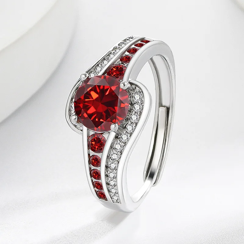 925 Sterling Silver Round Zircon Geometric Design Stylish Simple Ring
925 Sterling Silver Round Zircon Geometric Design Stylish Simple Ring