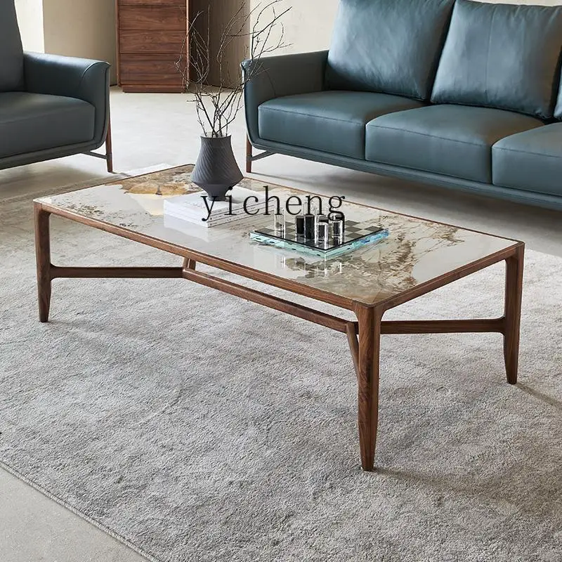 ZC black walnut rock slab coffee table light luxury household coffee table simple living room modern solid wood tea table
ZC black walnut rock slab coffee table light luxury household coffee table simple living room modern solid wood tea table