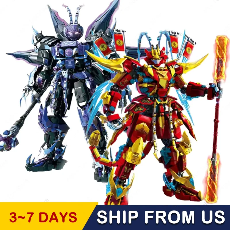 MOC Monkey King Mecha Наборы строительных блоков Классические роботы Фигурка воина Модель DIY Наборы кирпичей Игрушки для детей Мальчики Подарок на день рождения
MOC Monkey King Mecha Наборы строительных блоков Классические роботы Фигурка воина Модель DIY Наборы кирпичей Игрушки для детей Мальчики Подарок на день рождения