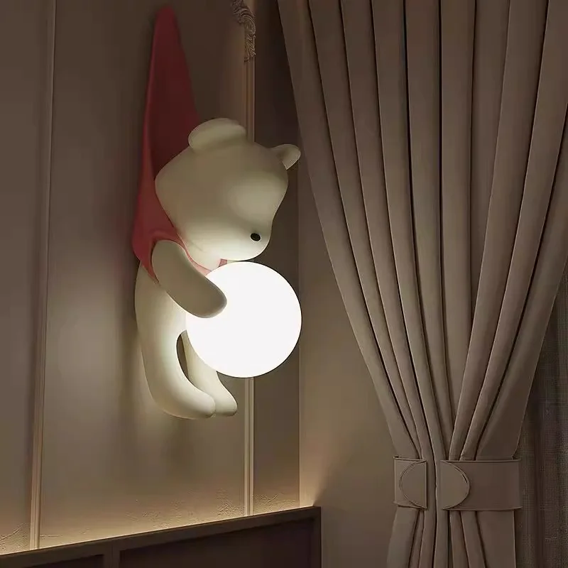 New Cartoon Bear Wall Lamp French Cream Style Creative Home Decor Lighting for Children's Room Bedroom Bedhead LED Lights
New Cartoon Bear Wall Lamp French Cream Style Creative Home Decor Lighting for Children's Room Bedroom Bedhead LED Lights