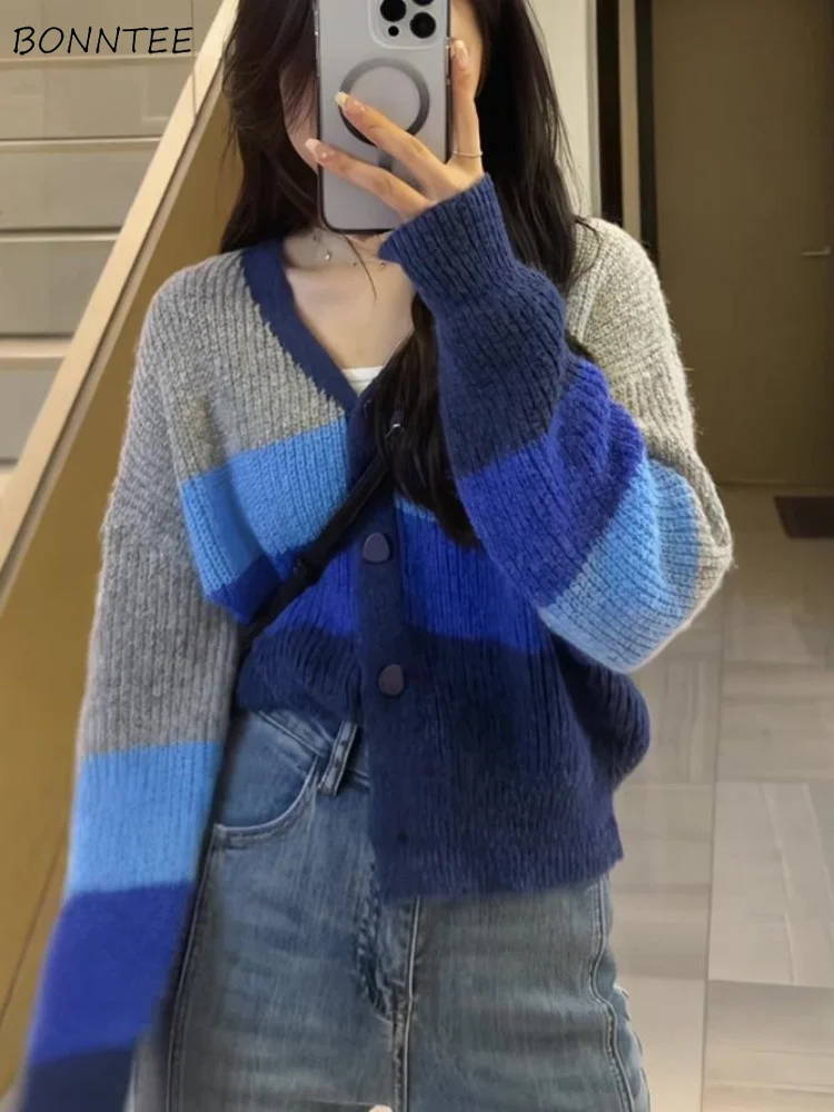 Patchwork Cardigans Women Chic Spring Cropped Designed Cozy Leisure Office Lady Ulzzang Streetwear V-neck Spliced Vintage OOTD
Patchwork Cardigans Women Chic Spring Cropped Designed Cozy Leisure Office Lady Ulzzang Streetwear V-neck Spliced Vintage OOTD