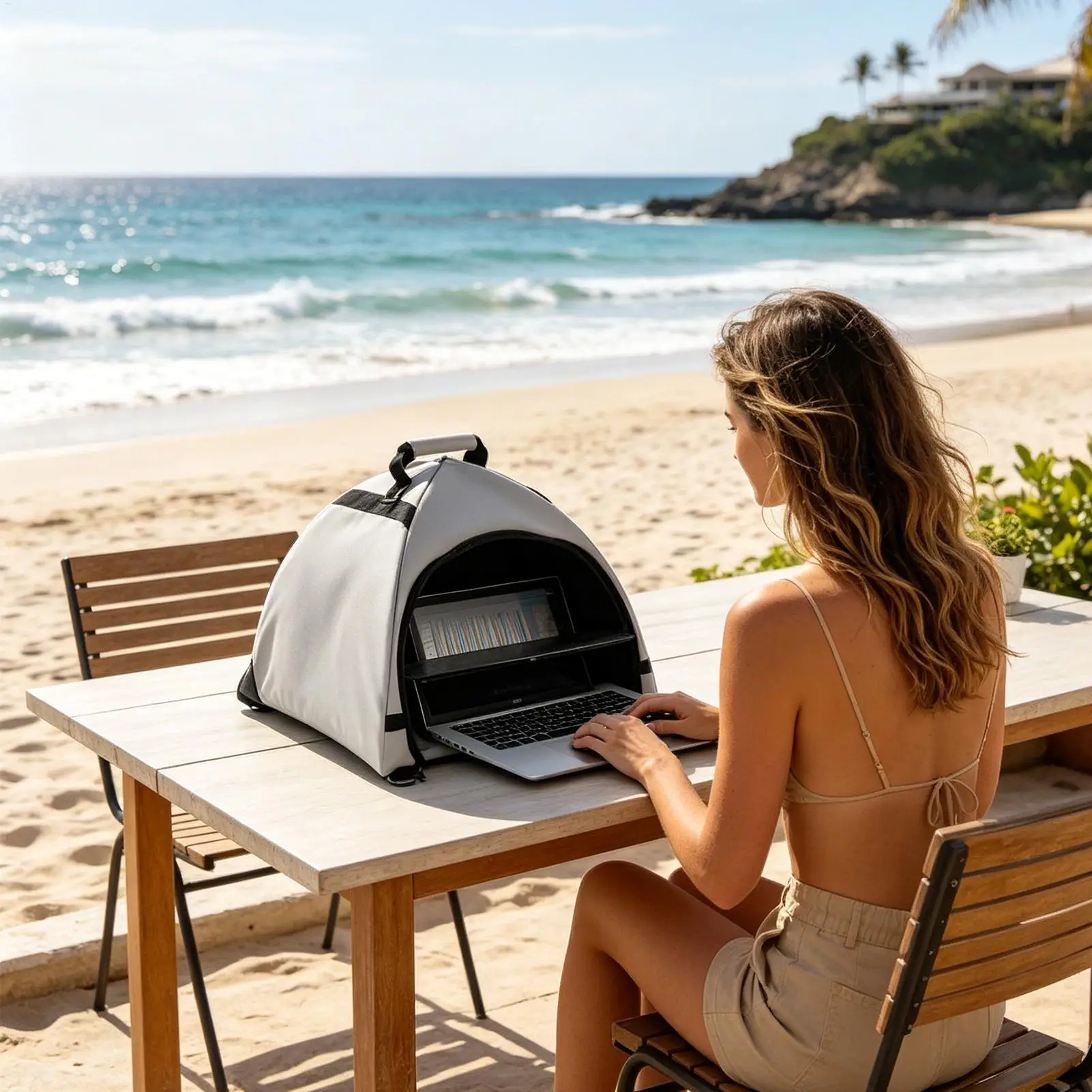 Laptop Shade For Working Outside Waterproof Foldable Portable Heat UV Reflective Laptop Tent Sun Shade For Adults Travel Beach
Laptop Shade For Working Outside Waterproof Foldable Portable Heat UV Reflective Laptop Tent Sun Shade For Adults Travel Beach