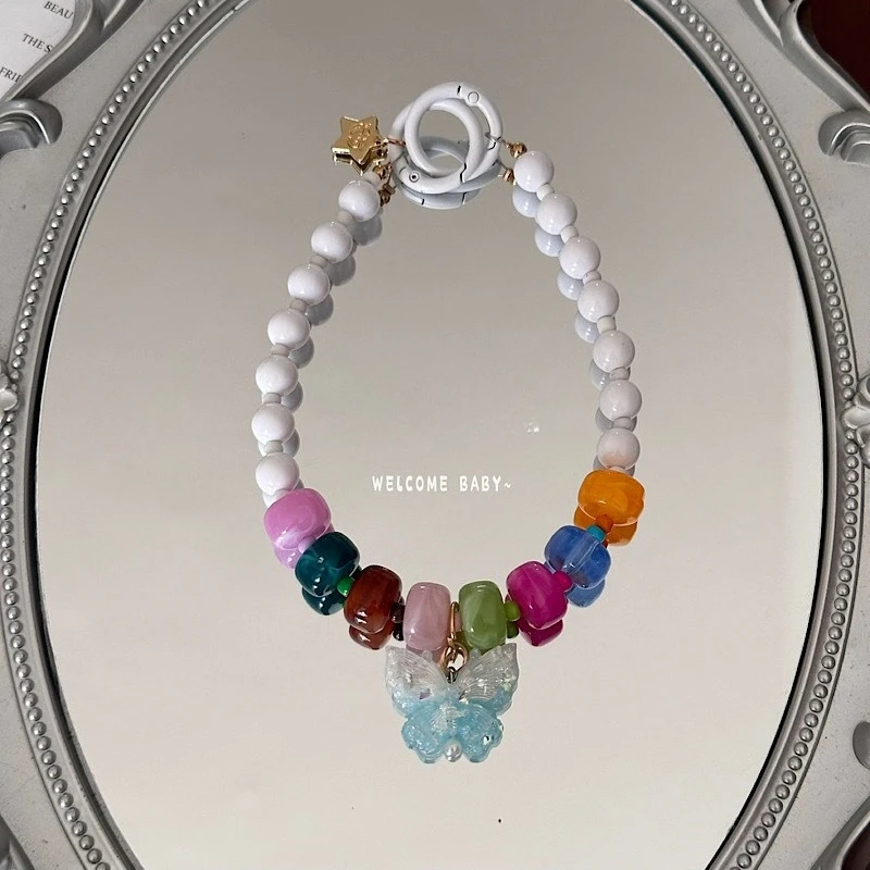 New Retro Butterfly Phone Charms Colorful Crystal Phone Bracelets Bag Pendant Universal Phone Accessories Pendant Bead Bracelets
New Retro Butterfly Phone Charms Colorful Crystal Phone Bracelets Bag Pendant Universal Phone Accessories Pendant Bead Bracelets