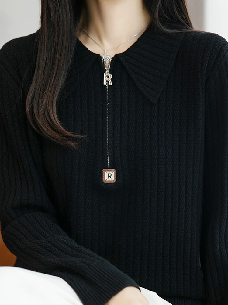 Ele кукольный воротник вязаный свитер женский универсальный длинный свековый повседневный ленивый свитер с воротником-молнией пальто
Ele кукольный воротник вязаный свитер женский универсальный длинный свековый повседневный ленивый свитер с воротником-молнией пальто