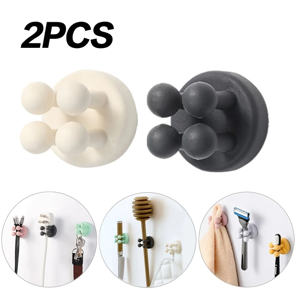 2 bathroom toothbrush holders, razor holders, wall-mounted self-adhesive multi-functional cute hooks, kitchen living room bathroom office hanging brushes, practical hooks
2 bathroom toothbrush holders, razor holders, wall-mounted self-adhesive multi-functional cute hooks, kitchen living room bathroom office hanging brushes, practical hooks