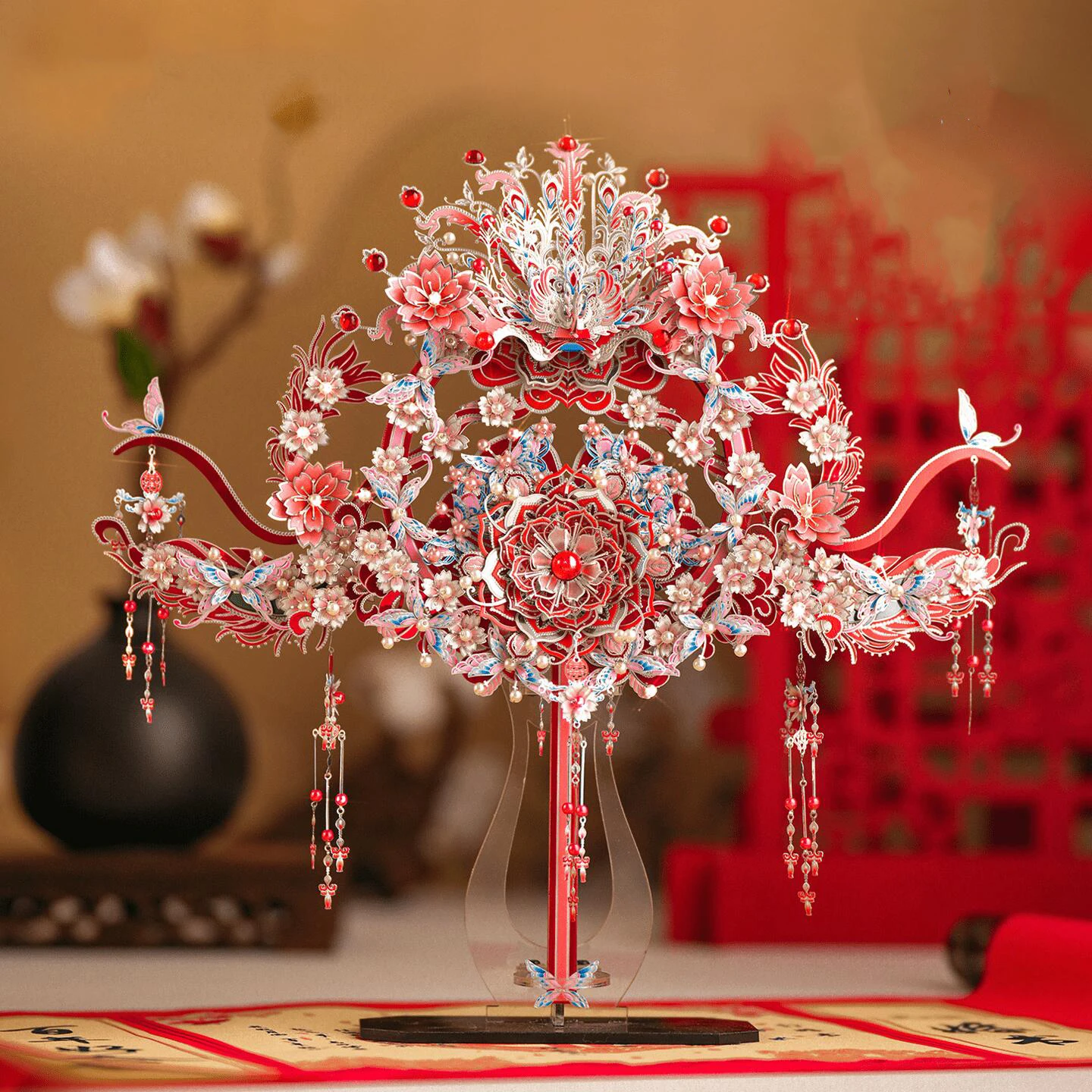 DIY 3D Metal Puzzle Miniature Model Kits Chinese Wedding Fan Jigsaw Puzzle Handmade Crafts for Friends Birthday Gifts
DIY 3D Metal Puzzle Miniature Model Kits Chinese Wedding Fan Jigsaw Puzzle Handmade Crafts for Friends Birthday Gifts