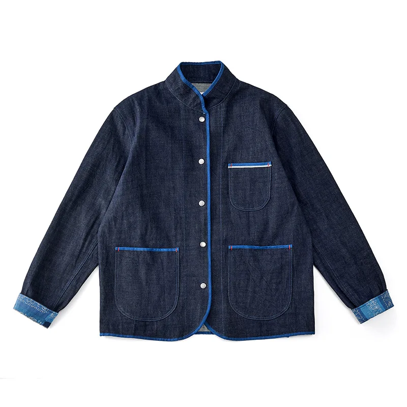Vintage Chinese Style Indigo Denim Tang Jacket Men Spring Autumn New Multi-pocket Blue Dyed Jacket Retro Casual Cardigan Coat
Vintage Chinese Style Indigo Denim Tang Jacket Men Spring Autumn New Multi-pocket Blue Dyed Jacket Retro Casual Cardigan Coat