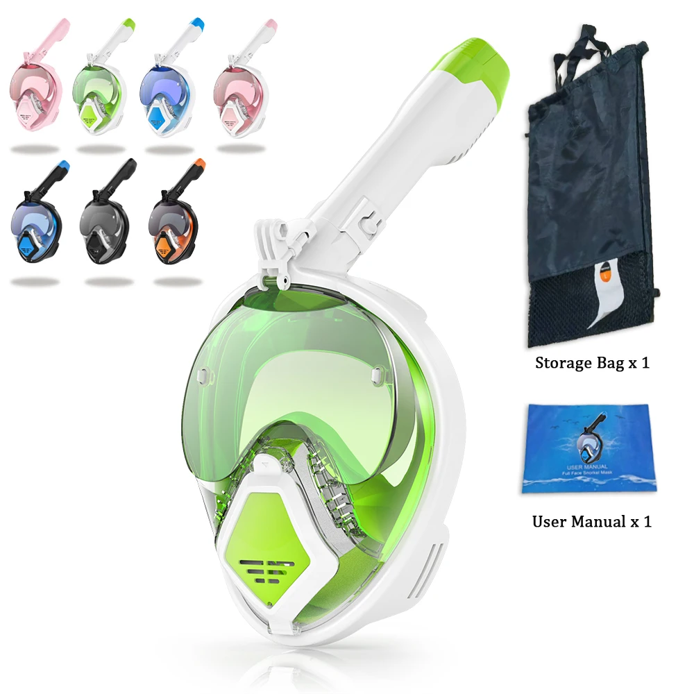 180° View Full Face Snorkel Mask Scuba Diving Mask for Adult Goggles Underwater Transparent Swimming Sunshade Lens Multifunction
180° View Full Face Snorkel Mask Scuba Diving Mask for Adult Goggles Underwater Transparent Swimming Sunshade Lens Multifunction