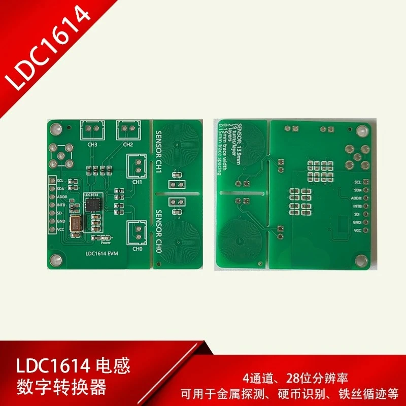 Индуктивный датчик LDC1614: Модуль-металлоискатель для электронных проектов, альтернатива LDC1314 для соревнований по электронике (EDC)
Индуктивный датчик LDC1614: Модуль-металлоискатель для электронных проектов, альтернатива LDC1314 для соревнований по электронике (EDC)