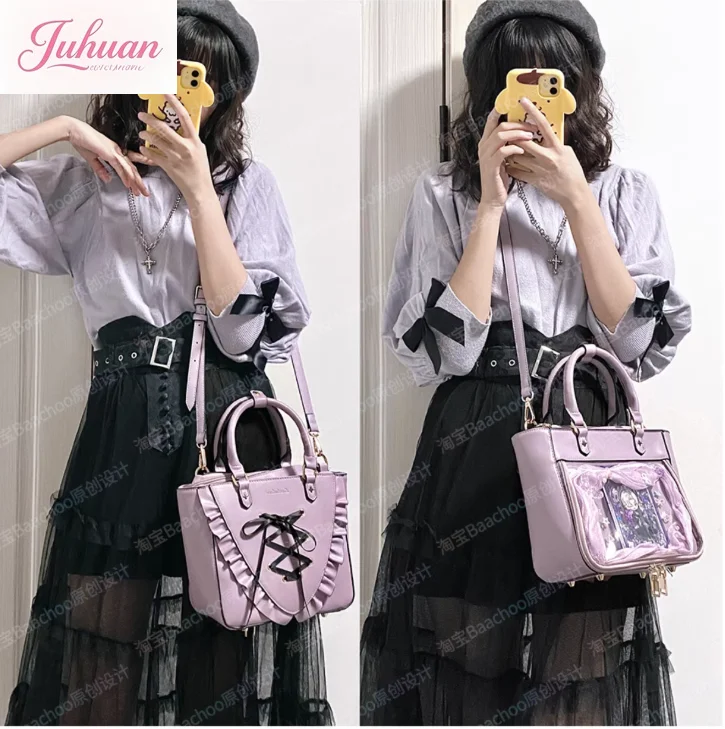 Japanese Lolita Sweet Messenger Bag Ruffled Ribbon Girl Shoulder Small Food Elegant Exquisite Pain Bag Daily Commuting Handbag
Japanese Lolita Sweet Messenger Bag Ruffled Ribbon Girl Shoulder Small Food Elegant Exquisite Pain Bag Daily Commuting Handbag