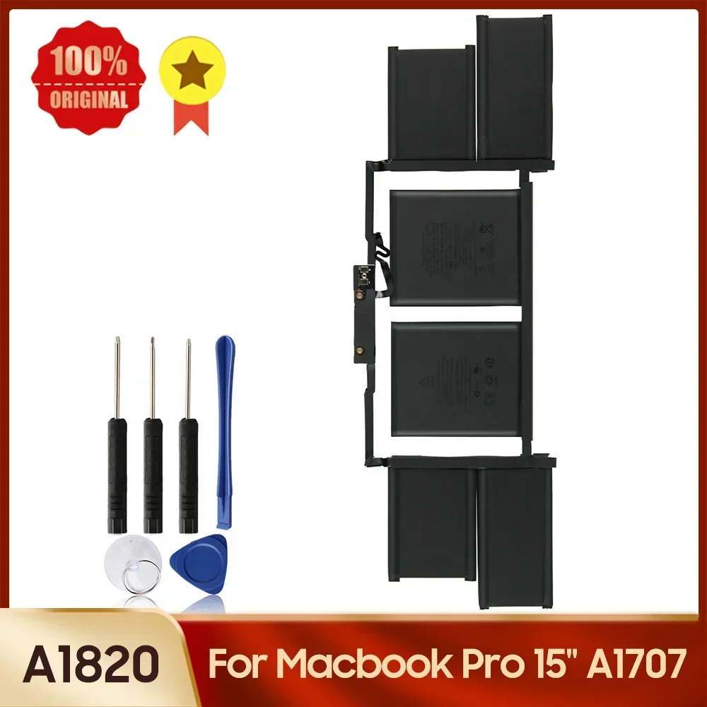 Replacement Battery A1820 For Apple Macbook Pro 15" A1707 2017 2016 Year MLW82CH/A MLH32CH/A High Quality Batteries With Tool
Replacement Battery A1820 For Apple Macbook Pro 15" A1707 2017 2016 Year MLW82CH/A MLH32CH/A High Quality Batteries With Tool