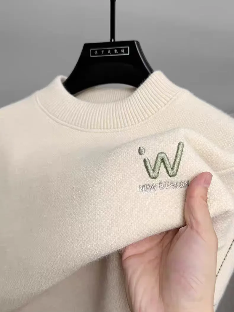 luxury warm knitted sweater men's round neck autumn winter fashion W-letter embroidery Korean style design thick plush pullover
luxury warm knitted sweater men's round neck autumn winter fashion W-letter embroidery Korean style design thick plush pullover