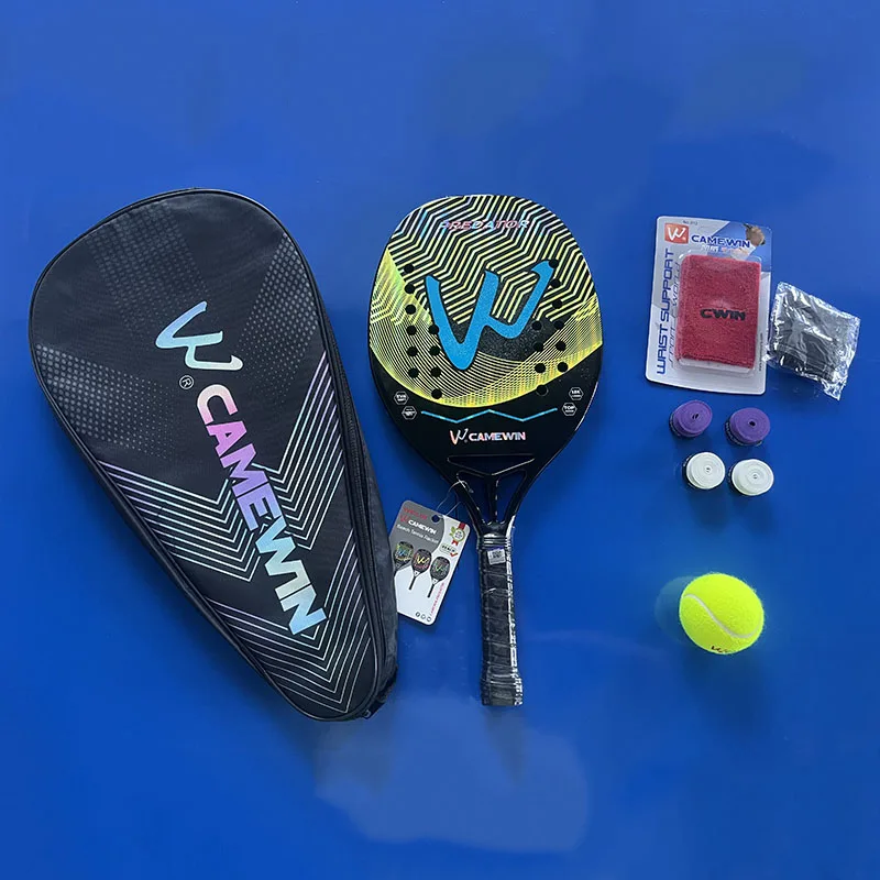 Новая ракетка для пляжного тенниса 12 карат, профессиональная защитная сумка из углеродного волокна с грубой поверхностью, повязка на запястье CAMEWIN
Новая ракетка для пляжного тенниса 12 карат, профессиональная защитная сумка из углеродного волокна с грубой поверхностью, повязка на запястье CAMEWIN
