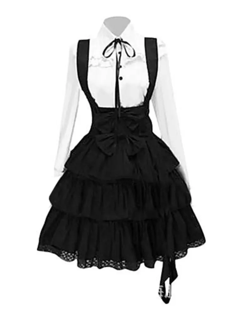 2026 New Lolita Cos Dress Princess Sleeves Black White Contrasting Color College Style Lace Irregular Hem Robe Cosplay Vestidos
2026 New Lolita Cos Dress Princess Sleeves Black White Contrasting Color College Style Lace Irregular Hem Robe Cosplay Vestidos