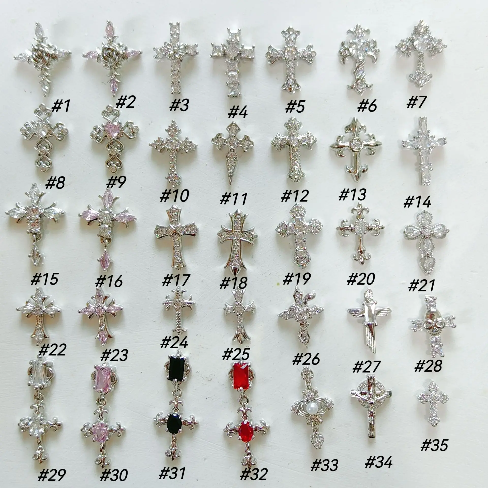 10pcs Luxury Silver Pink Cross Flower Alloy Nail Art Parts Zircon Crystal Manicure Nails Accesorios Supplies Decorations Charms
10pcs Luxury Silver Pink Cross Flower Alloy Nail Art Parts Zircon Crystal Manicure Nails Accesorios Supplies Decorations Charms