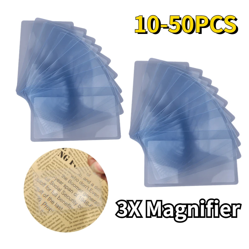 10-50pcs 3X Magnifier Card Magnifier Magnifying LENS Pocket Credit Card Size Transparent magnifying glass 8.*5.5*0.04cm
10-50pcs 3X Magnifier Card Magnifier Magnifying LENS Pocket Credit Card Size Transparent magnifying glass 8.*5.5*0.04cm