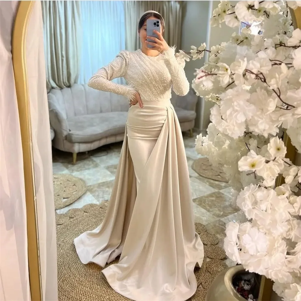 Платья для выпускного вечера Contessa Dubai Feathers с круглым вырезом и бисером Русалка по индивидуальному заказу [[ Съемные шаль для вечеринок
Платья для выпускного вечера Contessa Dubai Feathers с круглым вырезом и бисером Русалка по индивидуальному заказу [[ Съемные шаль для вечеринок