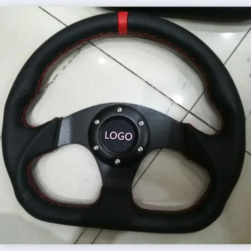 Car Refitted Racing Car 13 Inch Leather Small Semicircle Sports Compact Universal Steering Wheel
Car Refitted Racing Car 13 Inch Leather Small Semicircle Sports Compact Universal Steering Wheel