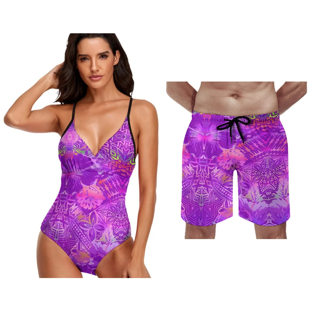 Customizable Polynesian Couple Swimwear Women’s Bikini Men’s Tropical Print Hawaiian Style Swim Trunks
Customizable Polynesian Couple Swimwear Women’s Bikini Men’s Tropical Print Hawaiian Style Swim Trunks