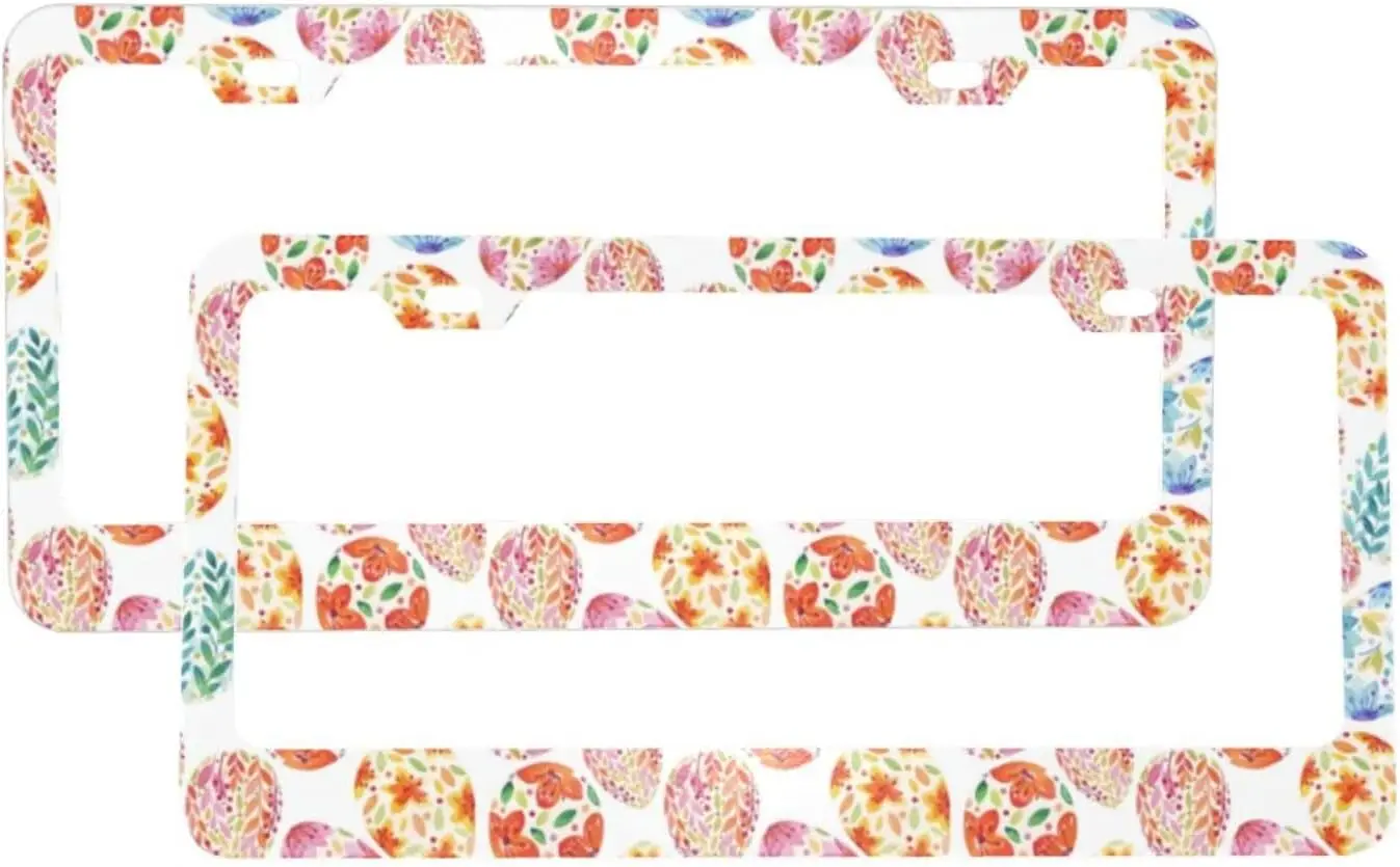 Easter Eggs Floral License Plate Frame for Women 2 Pack Universal Aluminum Matte Car Tag Holder Cover for Us Standard Vehicles
Easter Eggs Floral License Plate Frame for Women 2 Pack Universal Aluminum Matte Car Tag Holder Cover for Us Standard Vehicles