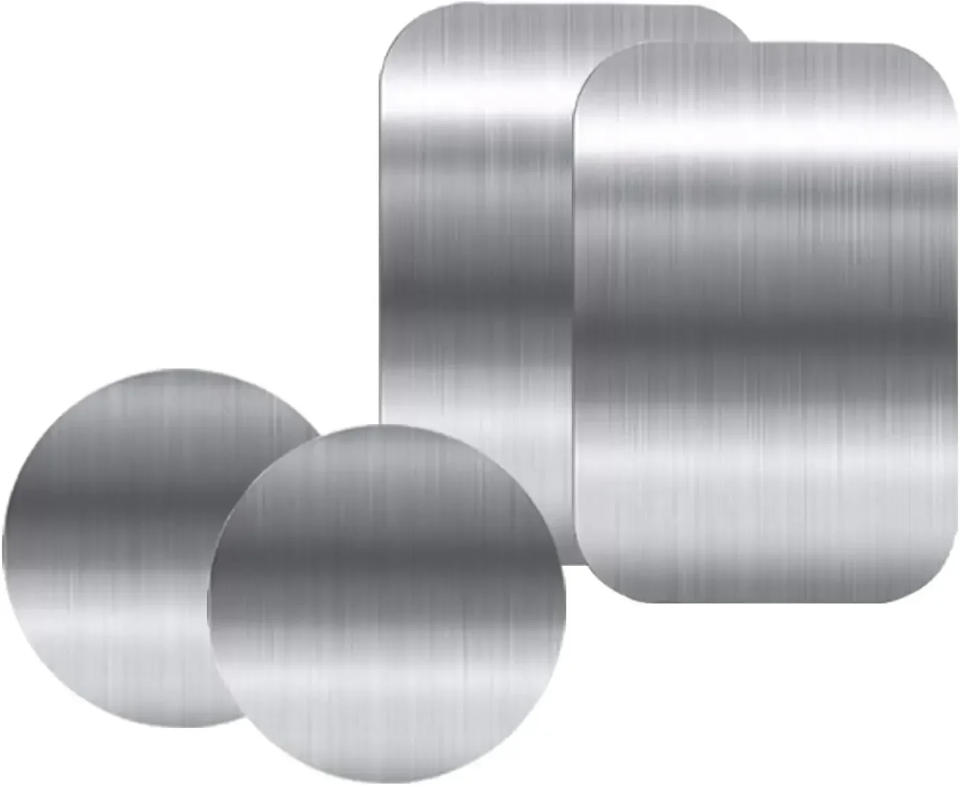Silver S-07N Adhesive Metal Plates - 4pc Magnetic Mount Kit for Phone Cases (2 Rectangular, 2 Round)
Silver S-07N Adhesive Metal Plates - 4pc Magnetic Mount Kit for Phone Cases (2 Rectangular, 2 Round)