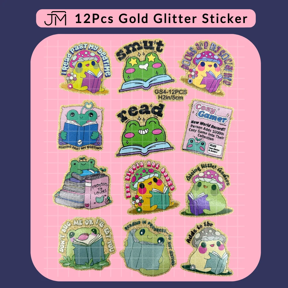 12 шт. самоклеящихся золотых и серебряных блестящих УФ-наклеек с изображением лягушки-читателя для украшения кружек, блокнотов, подарков и DIY-декора
12 шт. самоклеящихся золотых и серебряных блестящих УФ-наклеек с изображением лягушки-читателя для украшения кружек, блокнотов, подарков и DIY-декора