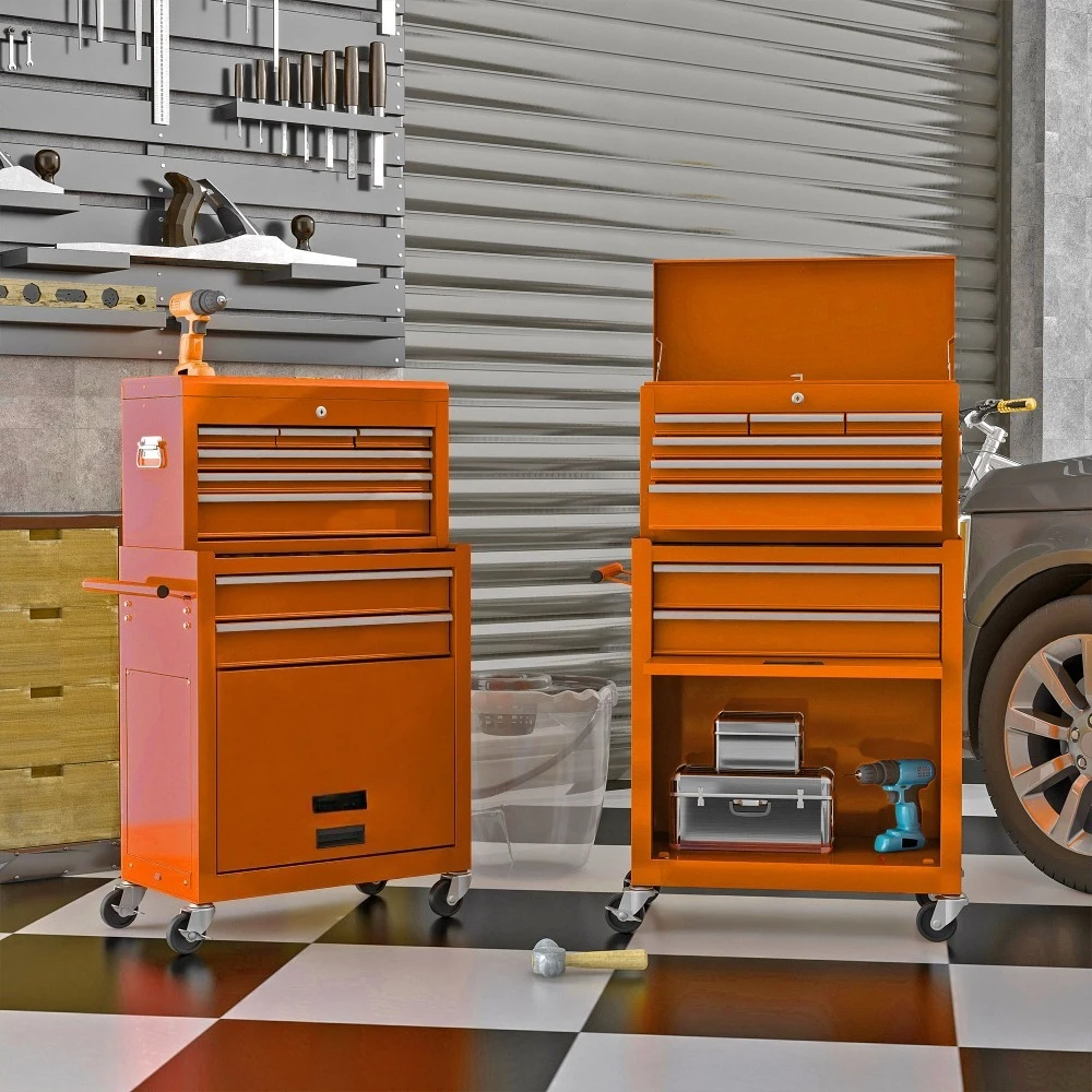 High Capacity Rolling Tool Chest with Wheels and Drawers, 8-Drawer Tool Storage Cabinet
High Capacity Rolling Tool Chest with Wheels and Drawers, 8-Drawer Tool Storage Cabinet