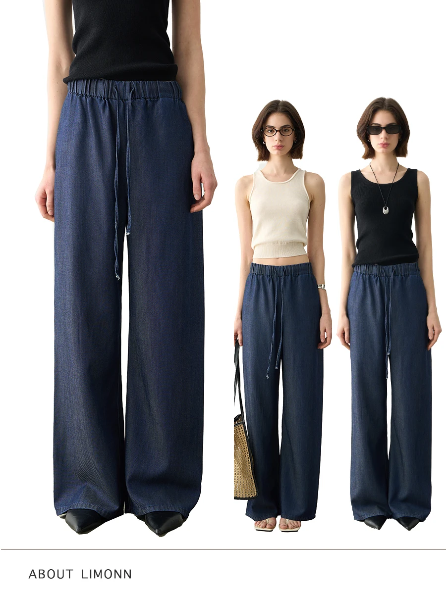 LIMONN Silk Wide Leg Pants Dstring Straight Cut Summer New Women's High Waist Silk Commute Sle Long Pants
LIMONN Silk Wide Leg Pants Dstring Straight Cut Summer New Women's High Waist Silk Commute Sle Long Pants
