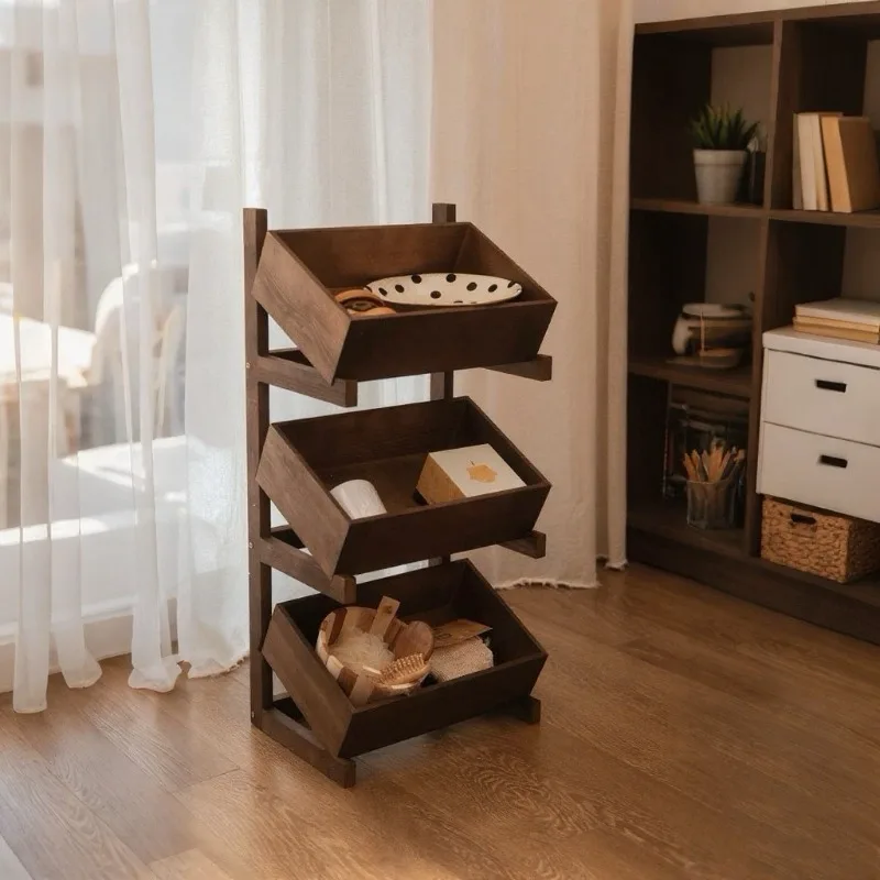 Solid Wood 3-Tier Floor Standing Shelf, Multi-Purpose Storage Rack for Living Room Bedroom Sundries
Solid Wood 3-Tier Floor Standing Shelf, Multi-Purpose Storage Rack for Living Room Bedroom Sundries