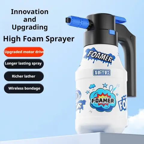 1.5L Electric Snow Foam Car Wash Sprayer Rechargeable USB Watering Can Window Clean Foam Cannon for Vehicle Exterior Detailing