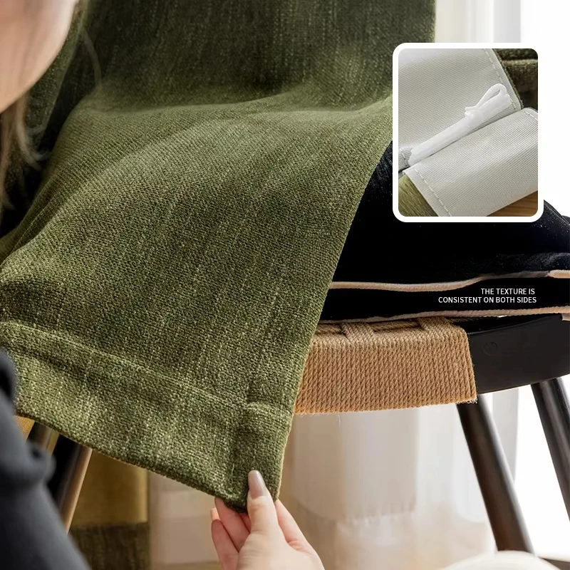 French Yarn-dyed Thick Chenille Curtains for Living Room Balcony Bedroom Mid-century American Style Black Edge Blackout
French Yarn-dyed Thick Chenille Curtains for Living Room Balcony Bedroom Mid-century American Style Black Edge Blackout