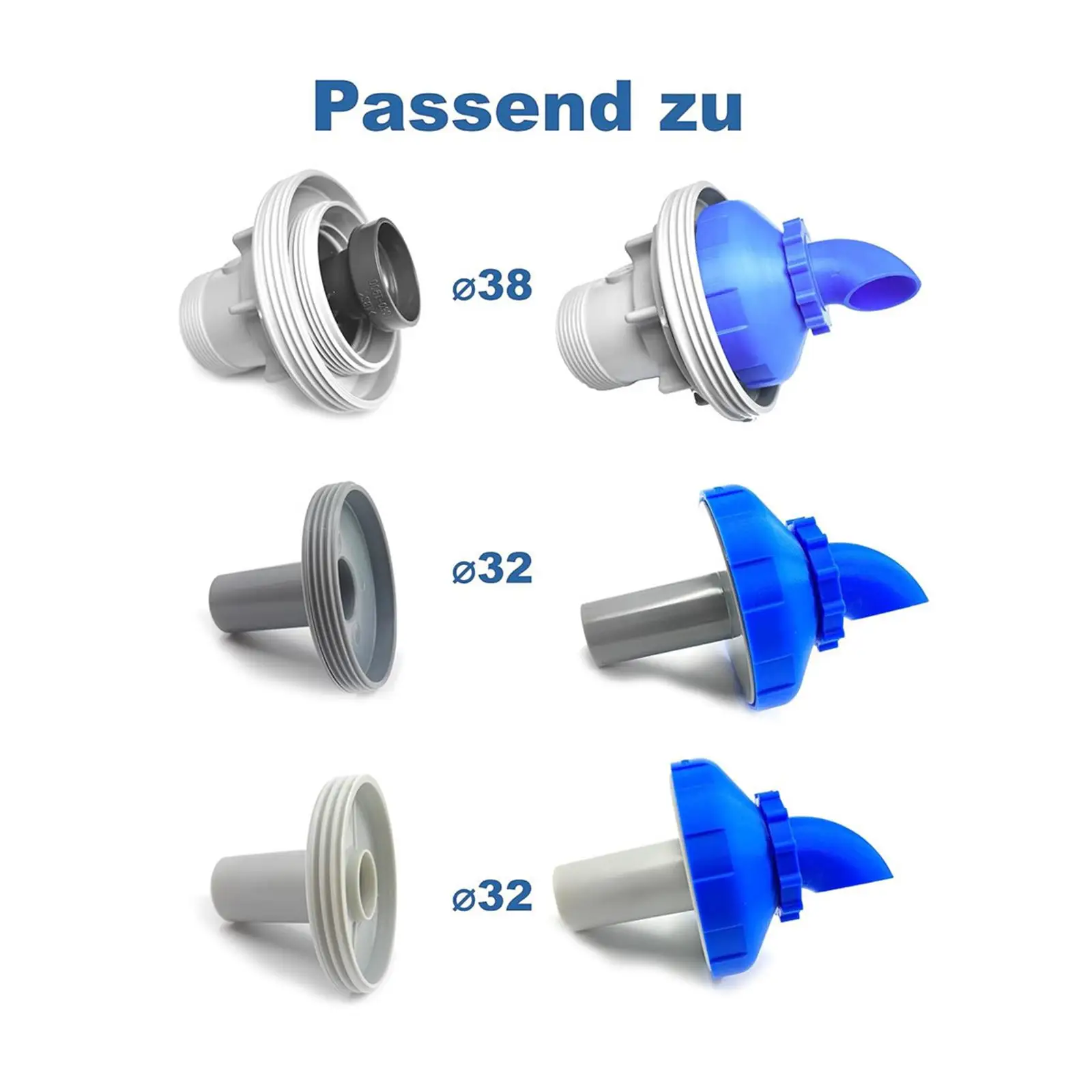 Swimming Pool Jet Nozzle Adapter Plastic Flow Inlet Outlet Replacement for Pool Plane and Diving Nozzle Use
Swimming Pool Jet Nozzle Adapter Plastic Flow Inlet Outlet Replacement for Pool Plane and Diving Nozzle Use