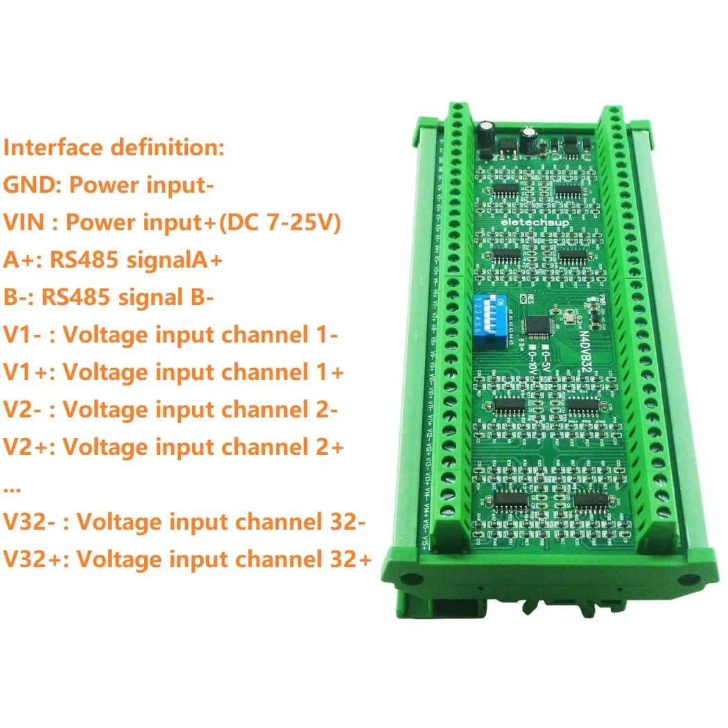 DC 12V 24V for PLC HMI Battery Pack Paperless Recorder 32CH 0-5V 0-10V Differential Voltage Input RS485 Modbus Analog Collector
DC 12V 24V for PLC HMI Battery Pack Paperless Recorder 32CH 0-5V 0-10V Differential Voltage Input RS485 Modbus Analog Collector