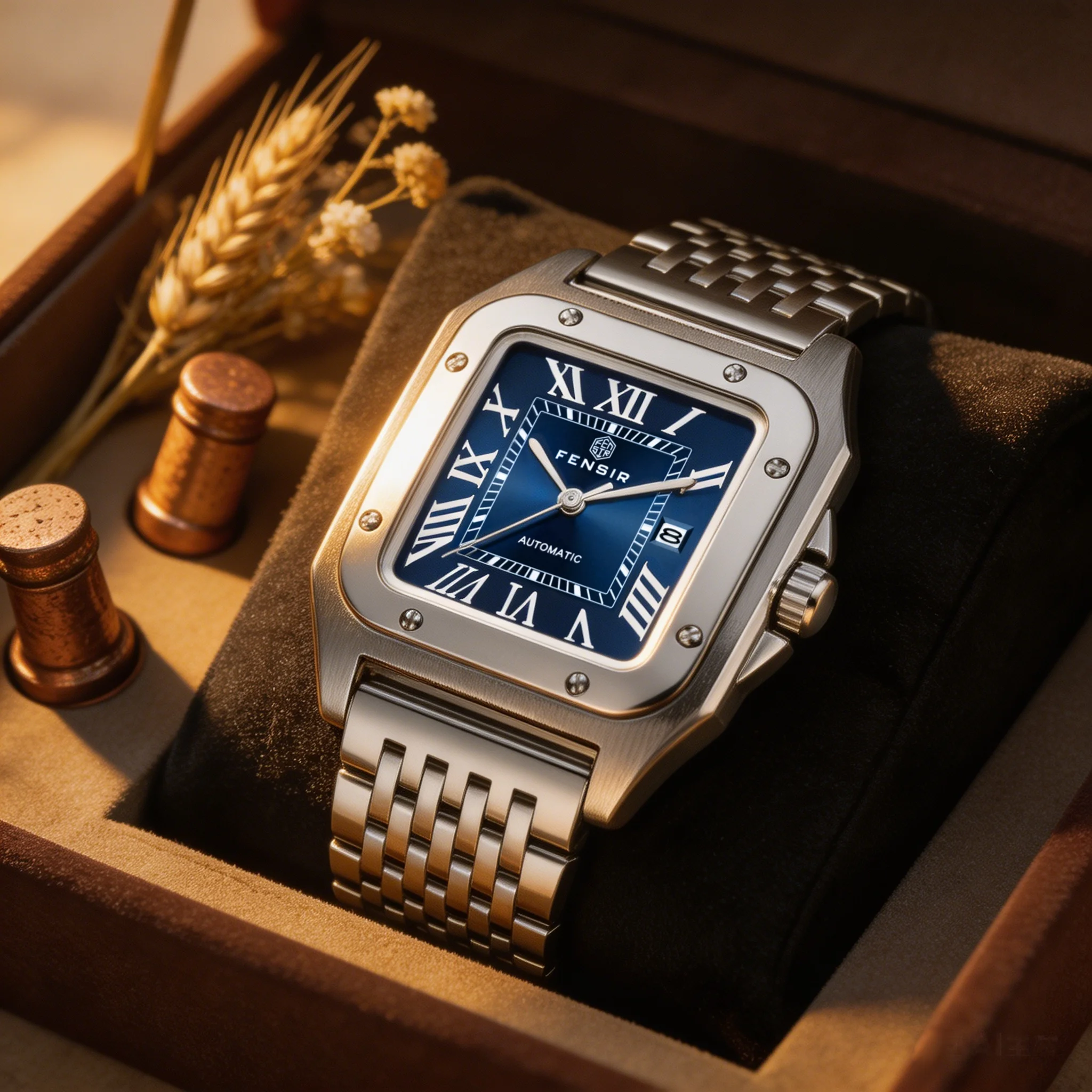 Men's Luxury Square Quartz Watch, Classic Roman Numeral Dial, Stainless Steel Strap, Business Casual Wristwatch, Date Display, Waterproof, Men's Clock, Suitable for Daily Office Wear, Gift
Men's Luxury Square Quartz Watch, Classic Roman Numeral Dial, Stainless Steel Strap, Business Casual Wristwatch, Date Display, Waterproof, Men's Clock, Suitable for Daily Office Wear, Gift