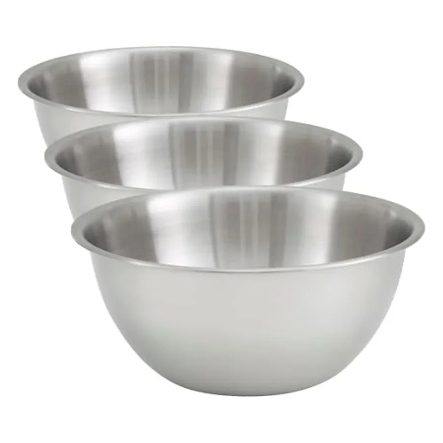 Deep Mixing Bowl, 13-Quart Pack of 3 for baking and food prep, stainless steel, silver, durable non-reactive heavy-duty design
Deep Mixing Bowl, 13-Quart Pack of 3 for baking and food prep, stainless steel, silver, durable non-reactive heavy-duty design