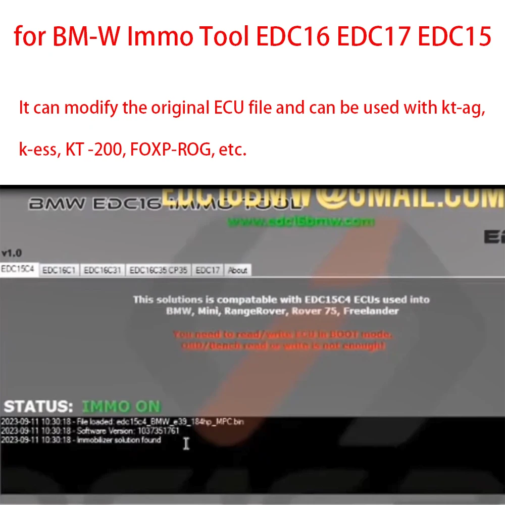 for BMW Immo Tool EDC16 EDC17 EDC15 Removing of CAS EWS System for Diesel EURO3 Engines Ecus Software Immo off FOR Range Rover
for BMW Immo Tool EDC16 EDC17 EDC15 Removing of CAS EWS System for Diesel EURO3 Engines Ecus Software Immo off FOR Range Rover